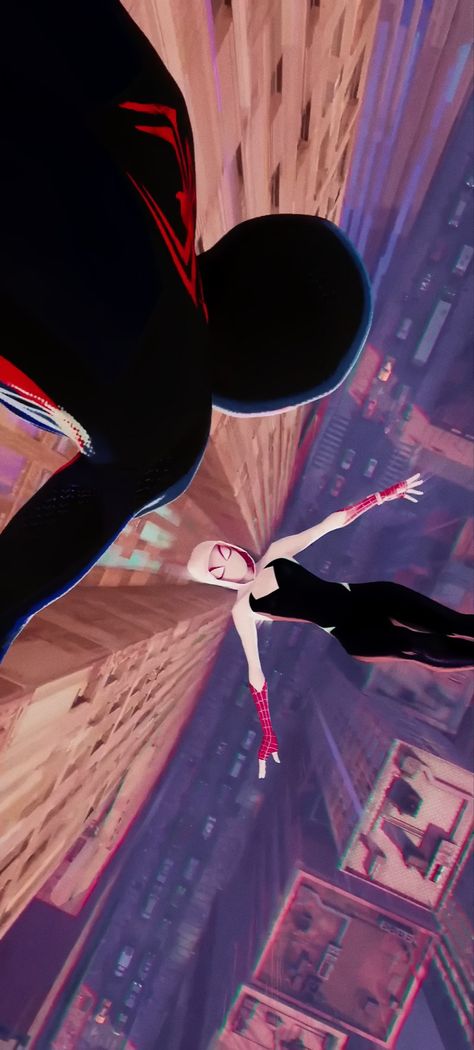 Spiderman Across The Spider Verse Aesthetic Wallpaper, Gwen And Miles Across The Spider Verse, Spiderman Across The Spider Verse Gwen And Miles, Across The Spider Verse Gwen And Miles, Spider Man Verse Wallpaper, Spider Man Across The Spider Verse Miles Morales, Across The Spider Verse Wallpaper Gwen, Spider-man Atsv Wallpapers, Spider Verse Phone Wallpaper