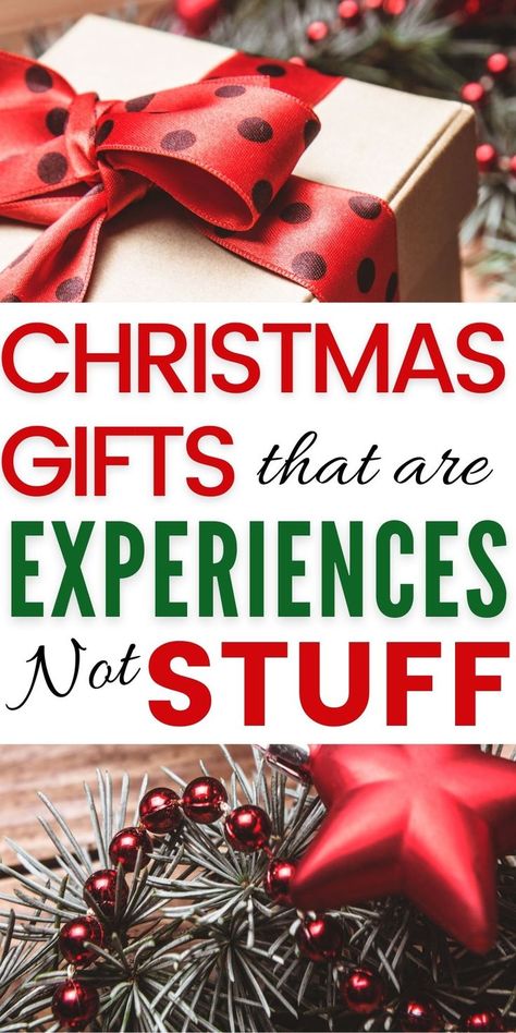 Non Present Christmas Gifts, Creative Ways To Give Christmas Gifts, Unexpected Christmas Gifts, Best Christmas Ideas, Christmas Gift Ideas Experiences, Travel Gift Wrapping Ideas, Experience Ideas For Adults, Christmas Presents To Make For Family, Christmas Gift Ideas Something You Need