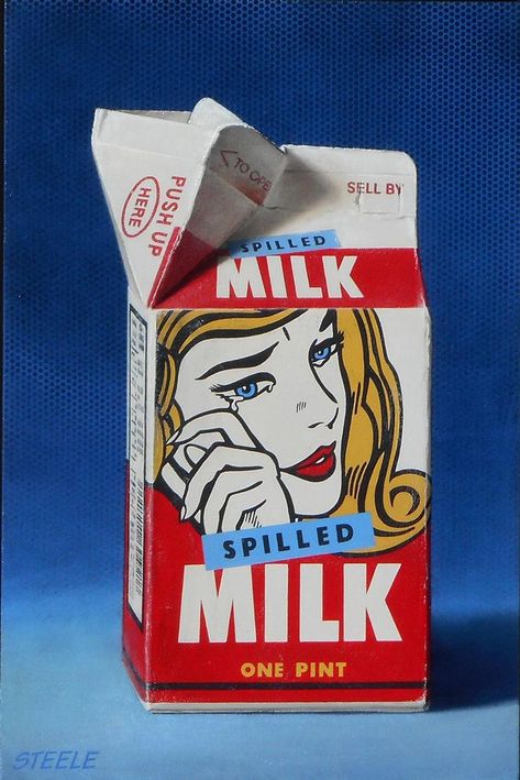 Spilled Milk Carton, Milk Carton Reference, Spilled Milk Drawing, Vintage Milk Carton, Milk Carton Aesthetic, Milk Carton Art, Milk Carton Drawing, Milk Carton Design, Milk Illustration