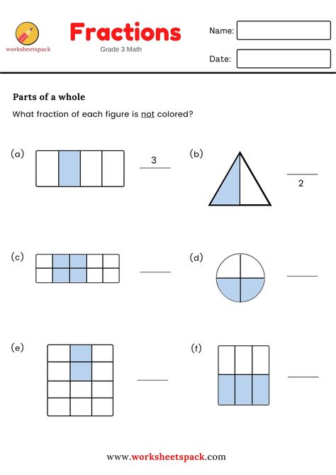 Free fractions worksheets. 3rd Grade Math Worksheets Free Printable, Fraction Worksheets 3rd Grade, Grade 3 Math Worksheets, Fractions Worksheets Grade 3, Simple Fractions Worksheets, Preposition Worksheet, Free Fraction Worksheets, Fraction Worksheet, Math Fractions Worksheets