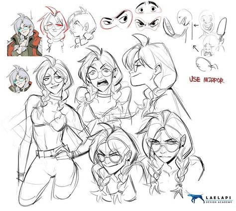 ArtStation - Online class DEMO, TB Choi Tb Choi, Drawing Expressions, Character Sketches, Arte Sketchbook, Character Poses, Cartoon Character Design, Art Practice, Character Design References, Drawing Poses