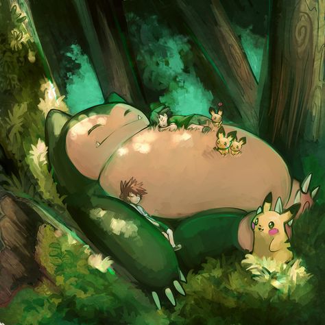 Snorlax is one of my favorite pokemon.  :) I love all of the pictures based off of totoro Pikachu, Pokemon, Animals, Pokémon