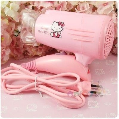 Pink Hair Dryer, Bedazzled Liquor Bottles, Hello Kitty Cute, Lip Gloss Homemade, Hello Kitty Merchandise, Hello Kitty House, Hello Kitty Makeup, Cartoon Hair, Y2k Accessories