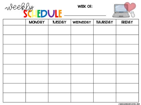 weekly-schedule-templates-distance-learning School Weekly Schedule Printable, Teacher Schedule Template, Free Printable Weekly Schedule Templates, Daily Schedule Template Free, Student Schedule Template, Classroom Schedule Template, School Schedule Templates, Treehouse Playhouse, Printable Schedule Templates