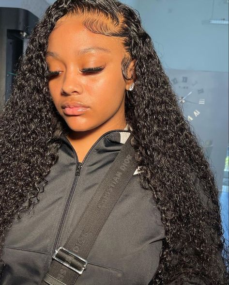 Deep Curly Lace Front Wigs, Jerry Curl Frontal Wig Styles, Side Part Curly Frontal Wig, Side Part Curly Wig Black Women, No Part Deep Wave Wig, Side Part Deep Wave Wig, Side Part Deep Wave, Side Part Curly Wig, Curly Side Part Wig