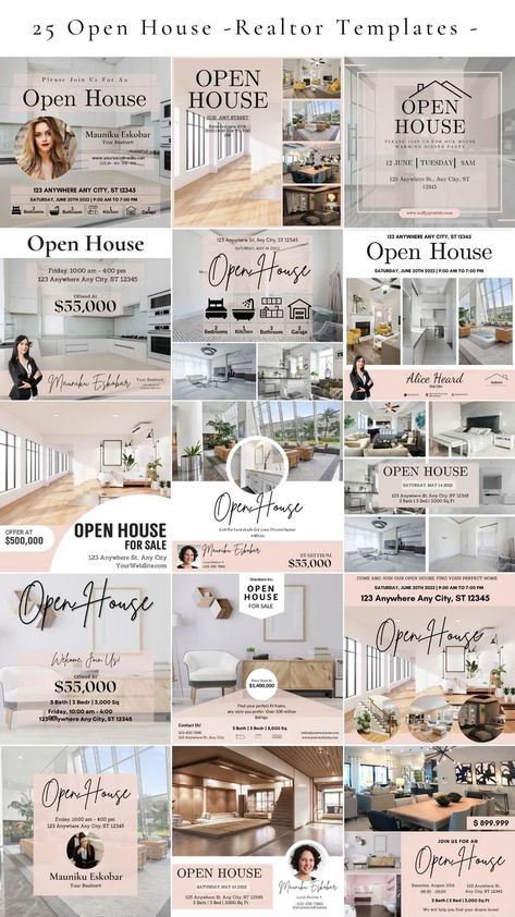 Pink Open House Instagram Post Template Social Media Template Open House Realtor Template Real Estate Open House Template Open House Pink - Etsy UK Real Estate Marketing Plan, Open House Real Estate, Open House Signs, Real Estate Agent Marketing, Template Social Media, House Template, Real Estate Templates, Street House, Real Estate Branding