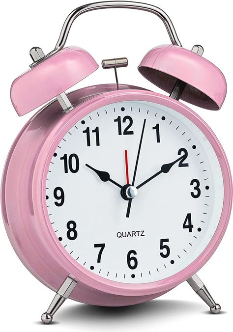 Desk Retro, Retro Clocks, Analog Alarm Clock, Millenial Pink, Vintage Bedside Table, Desk Clocks, Twilight Sky, Black Numbers, Wishlist 2024