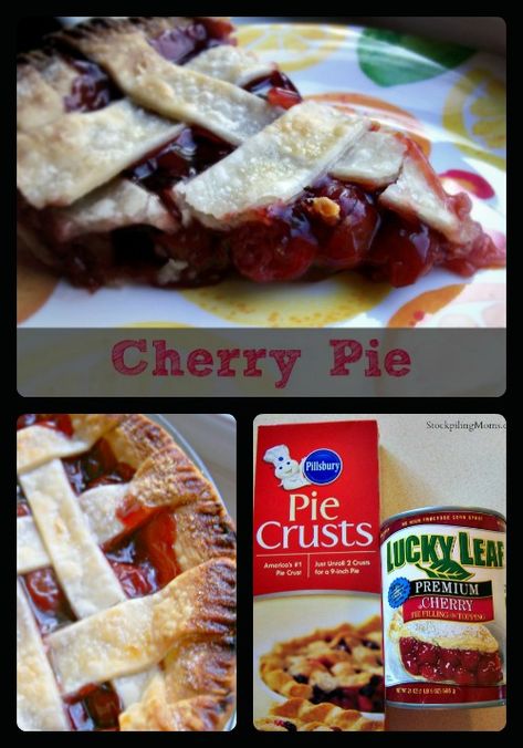 Cherry Pie is one of my favorite desserts! Perfect for July 4th! This is an all american favorite! Easy Cherry Pie, Cherry Pie Recipe, Favorite Pie, Gobble Gobble, Cherry Pie Filling, Healthy Snacks Easy, 4 Ingredient, Delicious Pies, Top Recipes