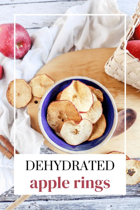 Dehydrated Cinnamon Apples {DIY Dried Apple Rings} Dehydrating Apples, Apple Chips Dehydrator, Cinnamon Apple Rings, Dried Apple Slices, Dried Apple Rings, Dehydrating Recipes, Dehydrated Apples, Cinnamon Apple Chips, Best Apple Crisp