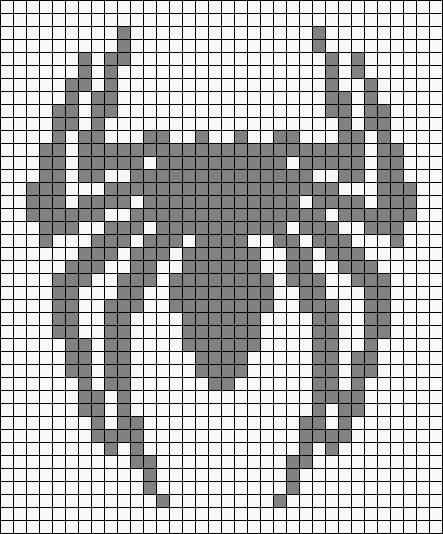 Pixel Art Pattern Spiderman, Spider Alpha Pattern, Spiderman Alpha Pattern, Pixel Art Alpha Pattern, Crochet Alpha Pattern Easy, Pixel Art Templates Easy, Spider Pixel Art, Pixel Grid Pattern, Pixel Art Black And White