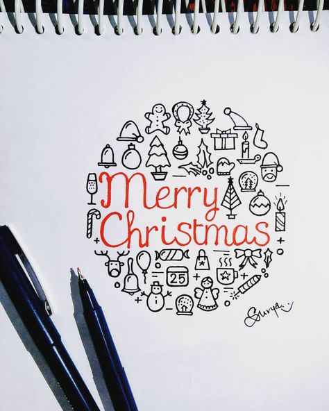 ❄️Merry ☃️Christmas 🎅🌲 #christmas #christmasdoodles #christmasdoodle #doodles Bullet Journal Christmas, Bullet Journal Weekly Spread, Christmas Doodles, Bullet Journal Inspo, Bullet Journal Doodles, Christmas Drawing, Journal Doodles, Bullet Journal Inspiration, Bullet Journaling