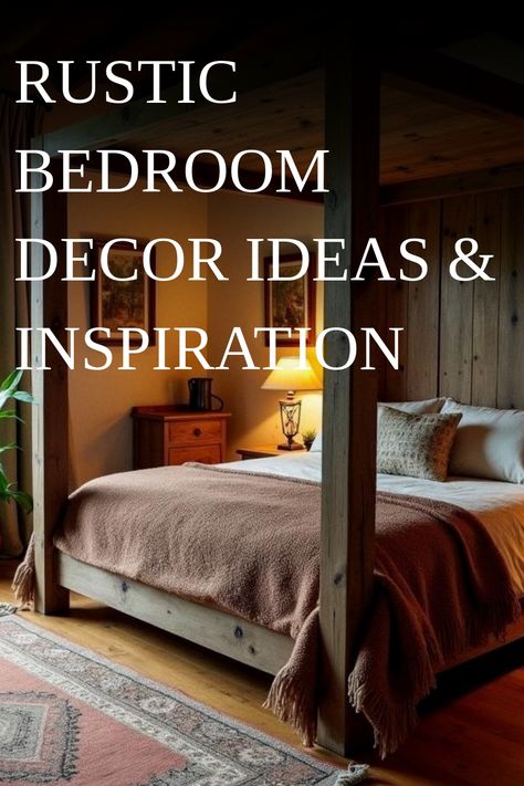 Rustic Bedroom Decor Ideas & Inspiration Western Bedroom Ideas Ranch Style Rustic, Mountain Cabin Bedroom, Rustic Bedroom Decor Ideas, Mountain House Bedroom, Bedroom Decor Rustic, Rustic Boho Bedroom, Scandinavian Decor Living Room, Modern Mountain House, Fall Bedroom Ideas