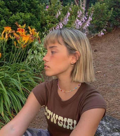 Bangs, Blonde, Plants, Flowers, Hair