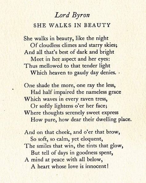 Old Poetry, Romantic Poems, She Walks In Beauty, Poetic Words, Lord Byron, Friendship Poems, Famous Poems, Poetry Inspiration, Literature Quotes