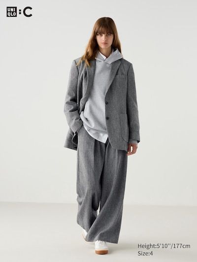 Uniqlo Trousers Outfit, Uniqlo Wide Leg Pants, Uniqlo Pants Women, Uniqlo Pleated Wide Pants, Uniqlo Plaid Pants Women, Uniqlo Trousers, Uniqlo Pleated Wide Pants Men, Uniqlo Women Outfit, Wide Pants Outfit