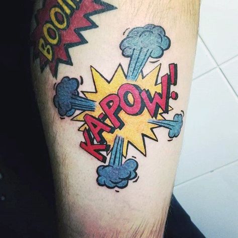 Pop Art Tattoo, Underground Comics, Pop Art Tattoos, Kunst Tattoos, Tattoo Cover Up, Tattoo Graphic, Tatuaje A Color, Tattoo Designs For Men, Japanese Sleeve Tattoos