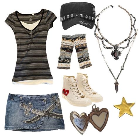 White Converse Outfit Y2k, Grunge Soft Aesthetic Outfit, Yk2 Grunge Aesthetic, How To Style Long Green Skirt, Tight Shirts Y2k, Y2k Skirt Outfit Aesthetic, Summer Outfits Y2k Grunge, Y2k Converse Outfit, White Heart Converse