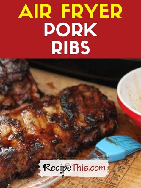 Air Fryer Pork Ribs. Pork Rib Marinade, Air Fryer Lamb, Oven Pork Ribs, Oven Ribs, Recipe For Air Fryer, Pork Ribs Recipe, Ribs In Oven, Air Fryer Pork, Air Fryer Pork Chops