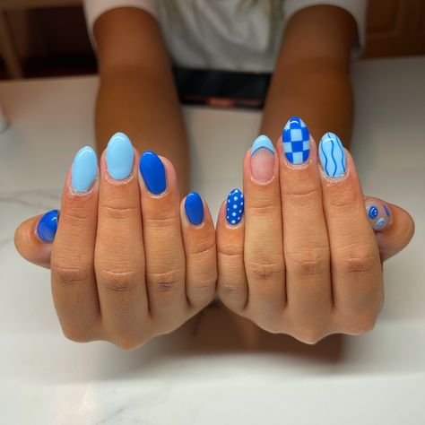 Summer Nails Art Designs, Summer Nails Art, Checkered Nails, Teen Nails, Summer Nail Colors, Nails Art Designs, Simple Gel Nails, Summery Nails, Vibrant Nails