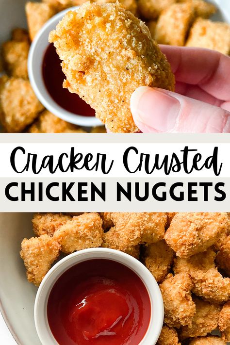 Cracker Crusted Chicken, Cornflake Chicken Nuggets, Baked Chicken Nuggets Panko, Hungry Happens Chicken Nuggets, Pretzel Crusted Chicken Nuggets, Can Chicken Chicken Nuggets, Ritz Chicken, Healthy Chicken Nuggets, Ritz Cracker Chicken