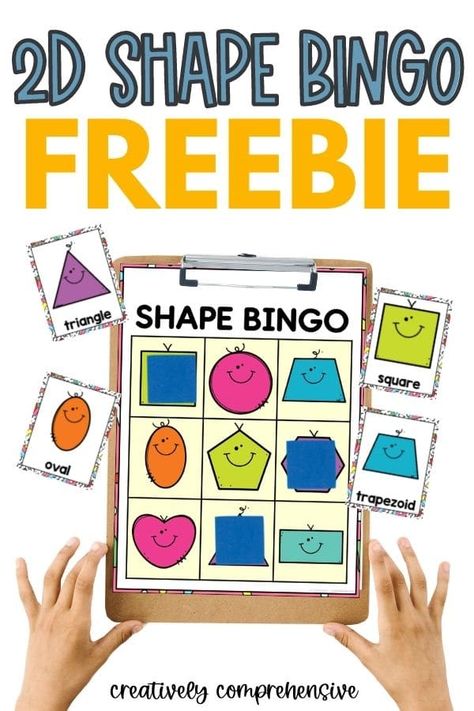 2d Shapes Preschool Activities, Shape Pictures Kindergarten, Number Bingo Preschool 1-10 Free, Shape Small Group Activities Preschool, Shape Bingo Preschool Free Printables, Shape Cards Printable Free, Prek Shape Activities, Shapes Activities Preschool, Shape Games For Kids