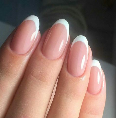 French Tip Gel Nails, Gel Nails French, Nails Aesthetic, Simple Gel Nails, Basic Nails, French Tip Acrylic Nails, French Acrylic Nails, Oval Nails, Dipped Nails