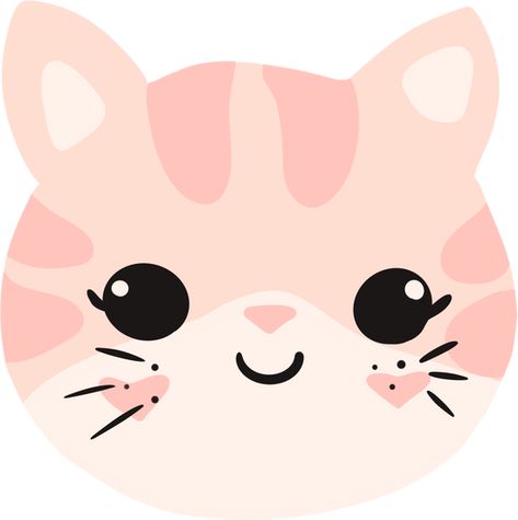 Симпатичный розовый котен�ок, мордочка кота, иллюстрация — значки от Canva Cat Face Illustration, Kitten Face, Face Illustration, Illustration Photo, Pink Cat, Cat Illustration, Cat Face, Photo Library, Photo Illustration