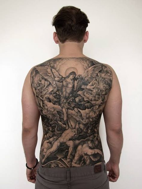 Full Backpiece Tattoo Men, Religous Tattoo Full Back, Men’s Full Back Tattoo, Back Piece Tattoo Men Realism, Occult Back Tattoo, Back Piece Tattoo Men, Latin Tattoo, Virgin Mary Tattoo, Mary Tattoo