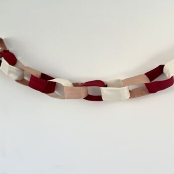 Fabric Paper Chain, Ribbon Chain Garland, Fabric Chain Garland, Christmas Paper Chains Garland, Christmas Paper Chain, Paper Chain Garland, Christmas Paper Chains, Paper Chain, Paper Chains