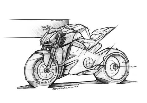 2020-Ducati-Streetfighter-V4-02 Bike Sketch Motorcycles, Vehicle Concept Art, Concept Motorcycles Sketches, Ducati Streetfighter V4, Motorcycle Sketch, Ducati Streetfighter, Vehicle Concept, Motorcycle Drawing, Bike Drawing