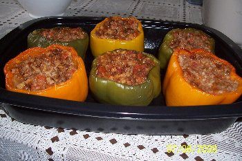 Stuffed Pepper Cups | BigOven Stuffed Pepper Recipe, Pepper Recipe, Stuffed Pepper, Eating Clean, Peppers Recipes, Homes And Gardens, Fabulous Foods, Beef Dishes, Best Food