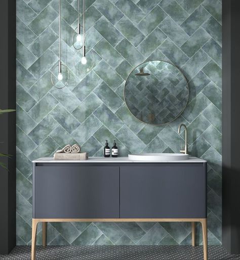 Cascade Lights, White Ceramic Tiles, Tile Trim, Bathroom Wall Tile, Green Tile, Turquoise Green, Green Ceramics, Ceramic Wall Tiles, Brickwork