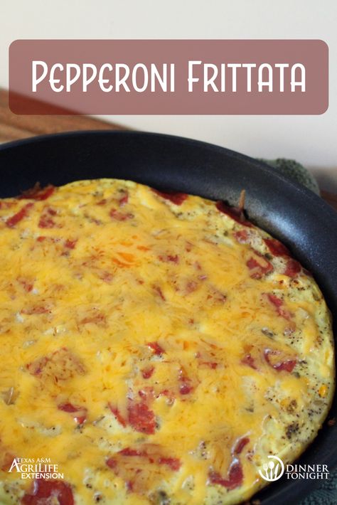 This tasty pepperoni frittata is an easy meal to make a head for breakfasts or lunches! #breakfast #easylunch #kidfriendly Pepperoni Omelet, Frittata Recipes, Sausage And Egg, How To Cook Potatoes, Healthy Dishes, Easy Lunches, Dinner Dishes, Easy Food To Make, Dinner Tonight