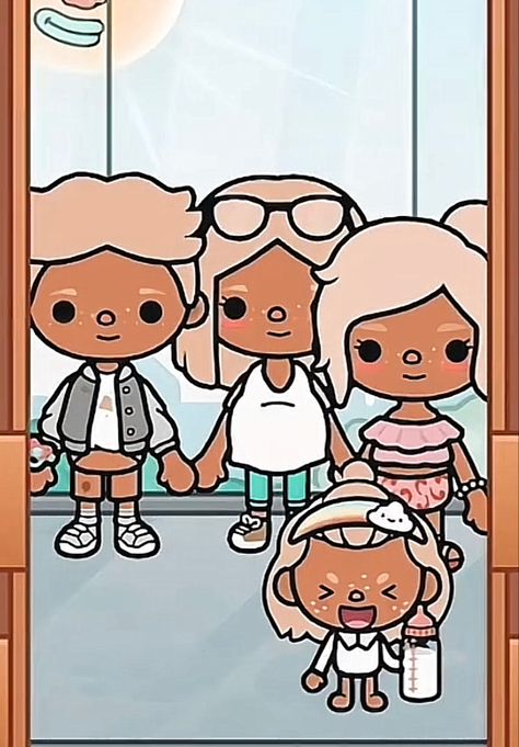 Toca Boca Family Ideas Aesthetic, Toca Boca Characters Ideas Black Family, Toca Boca Character Ideas Family, Tocaboca Family Ideas, Toca Boca Family Ideas, Toca Boca Mom Character, Aesthetic Toca Character, Toca Outfits, Chinchilla Cute