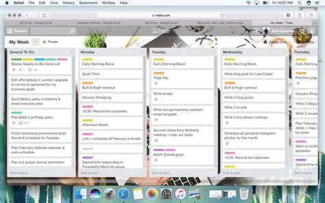 This blog post is more of a description of how Trello helps me manage my  life. If you want a more in depth training on actually setting up and using  Trello for yourself, I've included the link to the video training I put  together (it's free) and it's at the end of this post :)  What My Life Trello Ideas, Allie Casazza, Trello Templates, Project Management Templates, Computer Tips, Digital Organization, Small Business Planner, Life Management, Planner Pdf