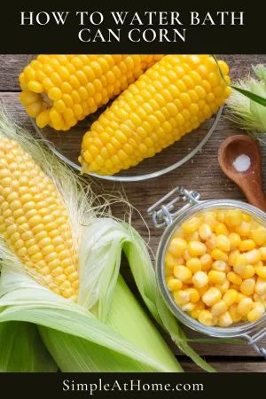 How To Water Bath Can Corn • Simple At Home Canned Corn Recipes, Pickled Corn, Canning Corn, Canning Water, Water Bath Canning Recipes, Healthy Vision, Canning Sweet Corn, Canning Pickles, Home Canning Recipes