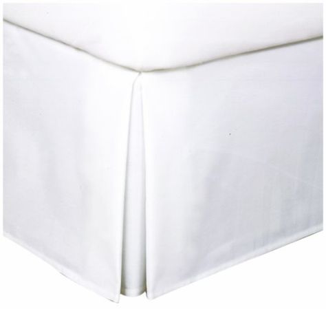 Lux Hotel Basic Microfiber 14-Inch Bed Skirt, Queen, White Lux Hotel, King Size Bed Skirt, White Bed Skirt, Gorgeous Bed, Tailored Style, Fall Bedding, Full Bed Frame, Style Bed, Egyptian Cotton Bedding