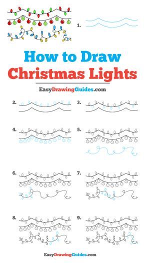 How to draw Christmas Lights. Very cute!!! Draw Christmas Lights, Christmas Present Drawing, Christmas Lights Drawing, Present Drawing, Draw Christmas, Christmas Window Painting, Christmas Tree Drawing, Bullet Journal For Beginners, Symbol Drawing