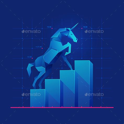 Unicorn Startup Unicorn Company, Unicorn Startup, Successful Business, Art Tutorial, Start Up Business, Low Poly, Art Tutorials, Success Business, Crossfit