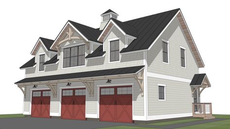 Timber Frame Cabin Plans, Timber Frame Floor Plans, Timber Frame Garage, Detached Garage Designs, Timber Frame Cabin, Timber Frame Design, Timber Frame House, Beam Structure, Carriage House Plans