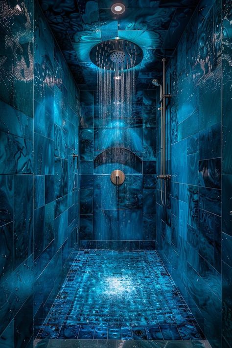 29 Mermaid Bathroom Ideas for a Magical Undersea Retreat 8 Mermaid Bathroom Ideas, Underwater Bathroom, Underwater Palace, Ethereal Mermaid, Under The Sea Bathroom, Ocean Bathroom, Future Bathroom, Iridescent Tile, Magical Room