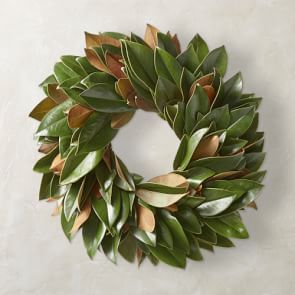 All Season Wreaths, Magnolia Garland, Magnolia Leaf Wreath, Living Wreath, Magnolia Wreath, Christmas Front Doors, Magnolia Leaves, Wreaths And Garlands, Wreath Door