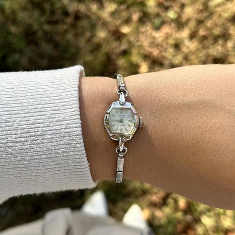 Vintage dainty silver tone ladies watch Gruen... - Depop Small Bracelet Watch, Silver Watches Women Classy Aesthetic, Small Watches Women Silver, Silver Vintage Watches Women, Vintage Womens Watch Silver, Dainty Vintage Watch, Vintage Watches Women Silver, Silver Watch Outfit, Silver Vintage Watch