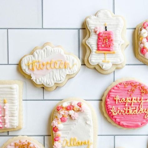 Buttercream Cookie Company on Instagram: "Little bit of a cloudy day, so here is some bright happy pink birthday cookies to light up your feed   🎂💖💖✨  I hope today is a fabulous Wednesday friends 🤗  #homemadeyum #cookiemagic  #buttercreamdreamscometrue #celebratinglifewithbcookiecompany  #madetocelebrateforyou  #shoplocalbakersfield  #flavoredbuttercreamcookies  #eatcookiesforbreakfast #bakersfieldcookies #buttercreamcookieco✨" Birthday Cookies Buttercream, Cookie Company, Flavored Butter, Pink Birthday, Cloudy Day, Birthday Cookies, Cookies And Cream, Party Girls, Butter Cookies