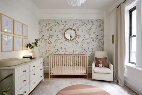 Framed Wallpaper Panels, Timeless Nursery, Rental Friendly, Nursery Glider, Nursery Room Design, Baby Room Inspiration, Green Nursery, Nursery Chair, Nursery Room Inspiration