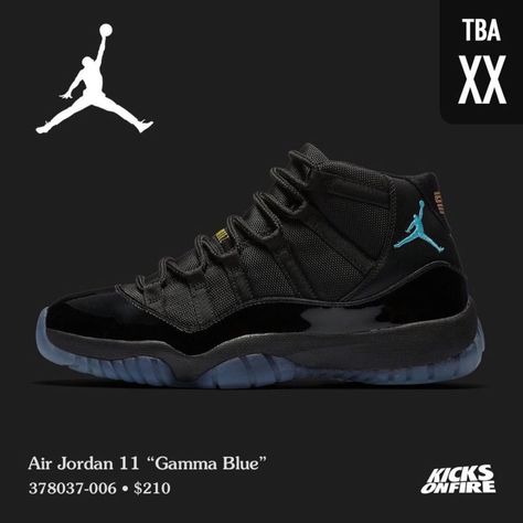 Air Jordan 11 Black, Jordan 11 Gamma Blue, Air Jordan Basketball Shoes, Jordan Basketball Shoes, Nike Shoes Girls, Jordan Shoes Retro, All Nike Shoes, Shoes Sneakers Jordans, Couple Shoes