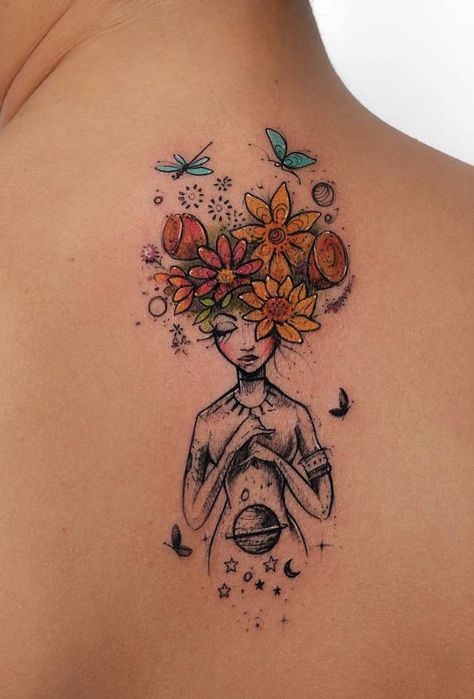 Awesome Back Tattoo Inspiration Tattoos, Girl Tattoo, Back Tattoos, Tattoos Ideas, Sleeve Tattoo, Piercing Tattoo, Love Tattoos, Get A Tattoo, Pretty Tattoos