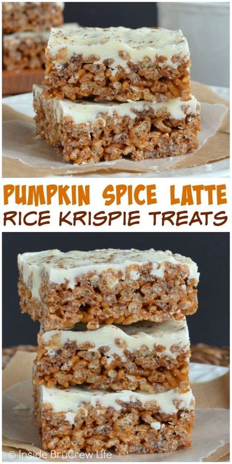 Pumpkin Spice Rice Krispie Treats, Pumpkin Spice Recipes, Pumpkin Spice Desserts, Pumpkin Rice Krispie Treats, Holiday Flavors, Recipes Pumpkin, Pumpkin Spice Recipe, Recipes Holiday, Krispie Treats Recipe