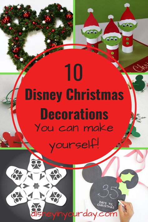 Disney Christmas Diy, Disney Christmas Crafts, Disney Christmas Decorations, Disney Diy Crafts, Disney Christmas Tree, Disney Christmas Ornaments, Christmas Crafts For Adults, Disney Ornaments, Mickey Mouse Christmas