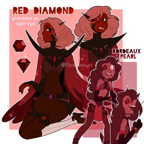 Steven Universe Red Pearl, Steven Universe Red Diamond, Species Oc, Diamond Oc, Su Oc, Steven Universe Fusion, Closed Species, Steven Universe Diamond, Pink Diamond Steven Universe